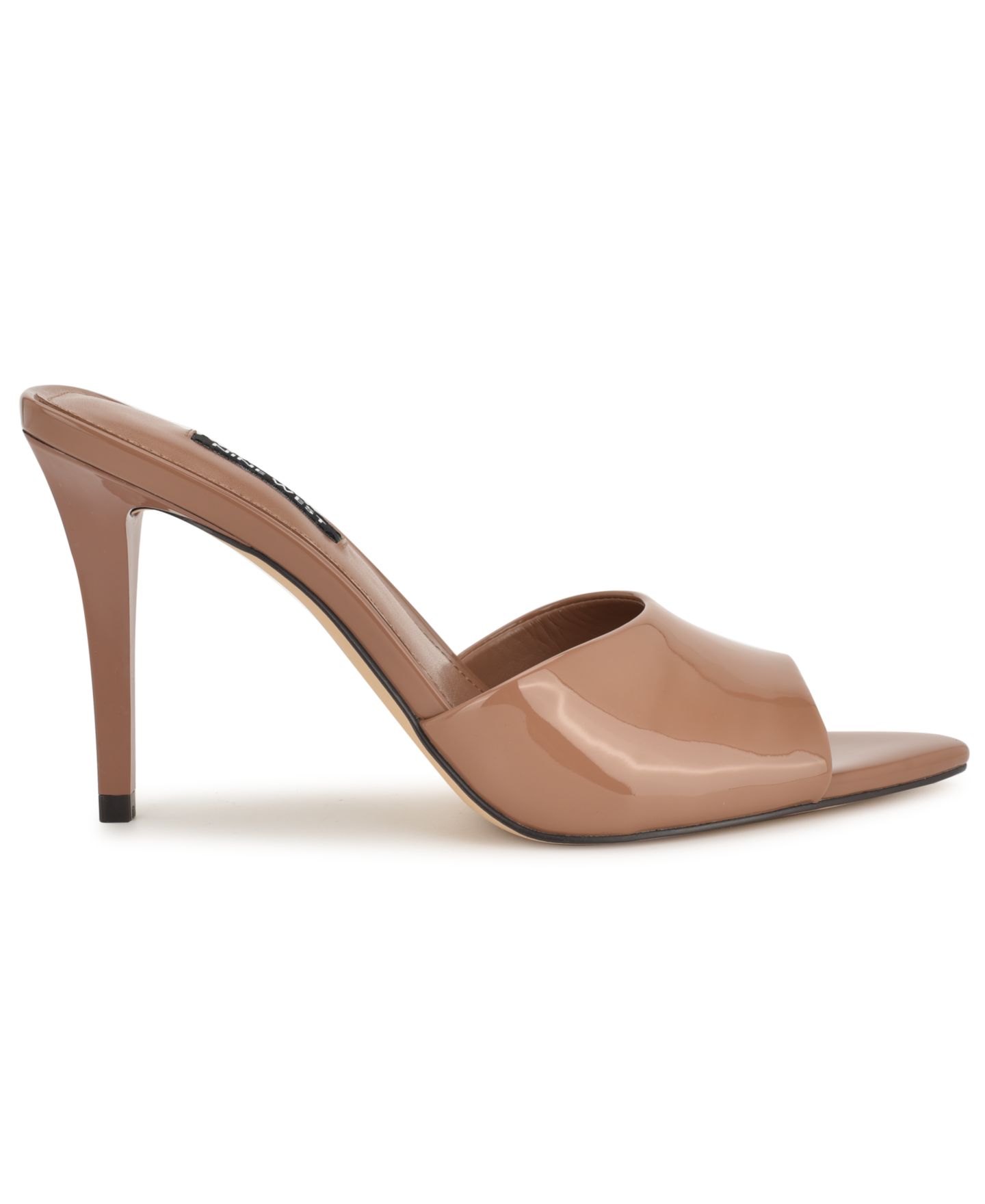 Женские сандалии Nine West Hather Slip-On Stiletto, цвет: Бежевый лаковый — фото 2