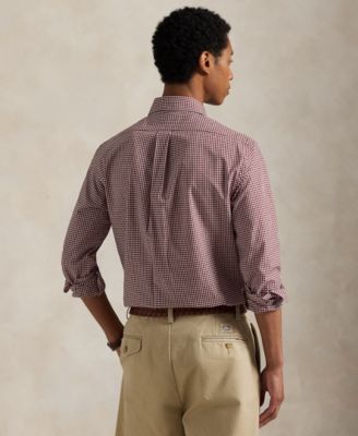 Men's Classic-Fit Gingham Stretch Poplin Shirt