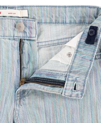Big Girls Rainbow Denim Wide Leg Jeans
