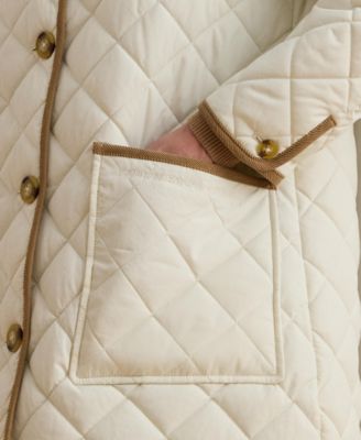 Women's Faux-Fur-Collar Quilted Jacket