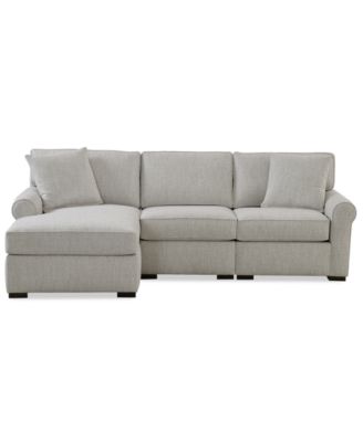 Radley Roll Arm 98" 3-Pc. Fabric Chaise Sectional