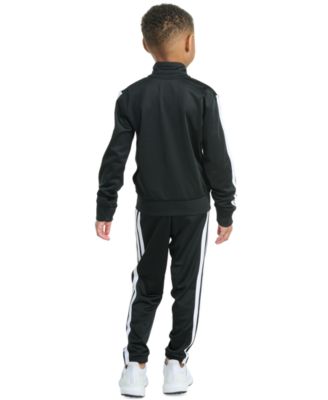 Toddler & Little Boys Tricot Long-Sleeve Essential 3-Stripe Track Jacket & Pants, 2 Piece Set  	