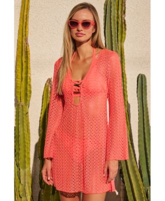 Women's Crocheted Cover-Up Dress