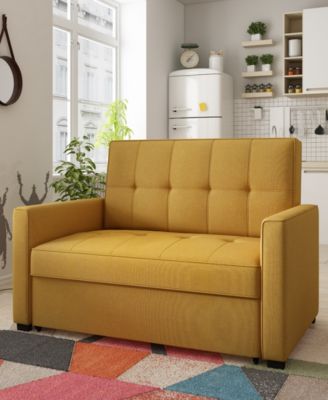 51" Polyester Chandler Convertible Loveseat Bed, Created for Macy's