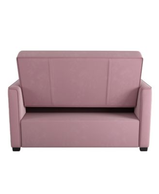 51" Velvet Riverside Convertible Loveseat Bed, Created for Macy's