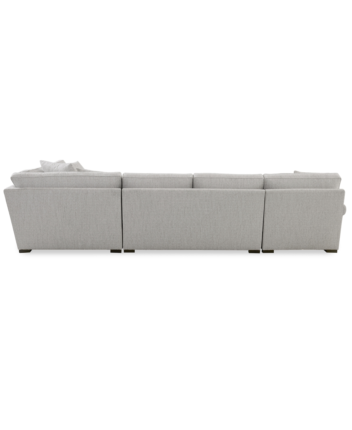 Macy's Radley Roll Arm 148" 4-pc. Fabric Chaise Sectional With Wedge, Exclusively At  In Gray