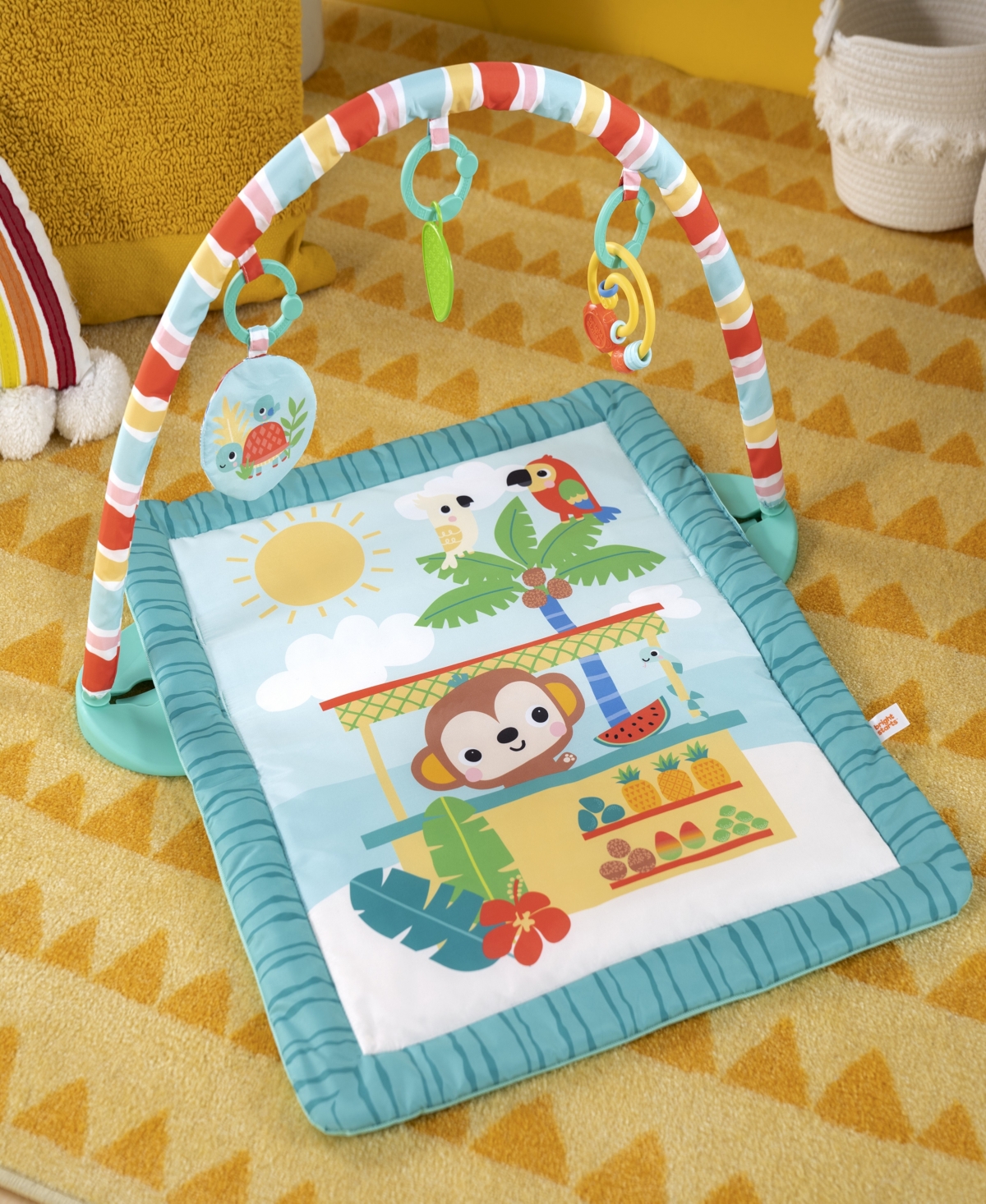 Bright Starts Infant Activity Gym And Tummy Time Play Mat With Toys
