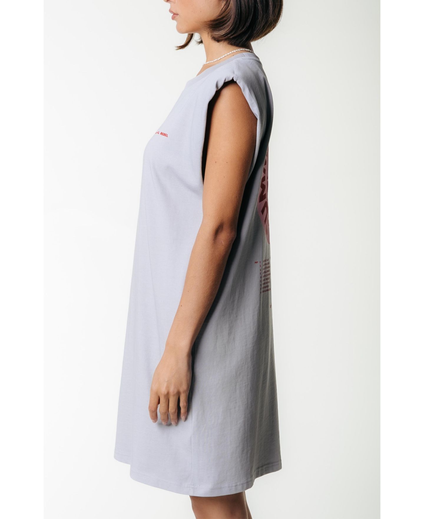 Женское платье Colourful Rebel Clrfl Summer Padded Dress SL, цвет: Светлый серый — фото 3