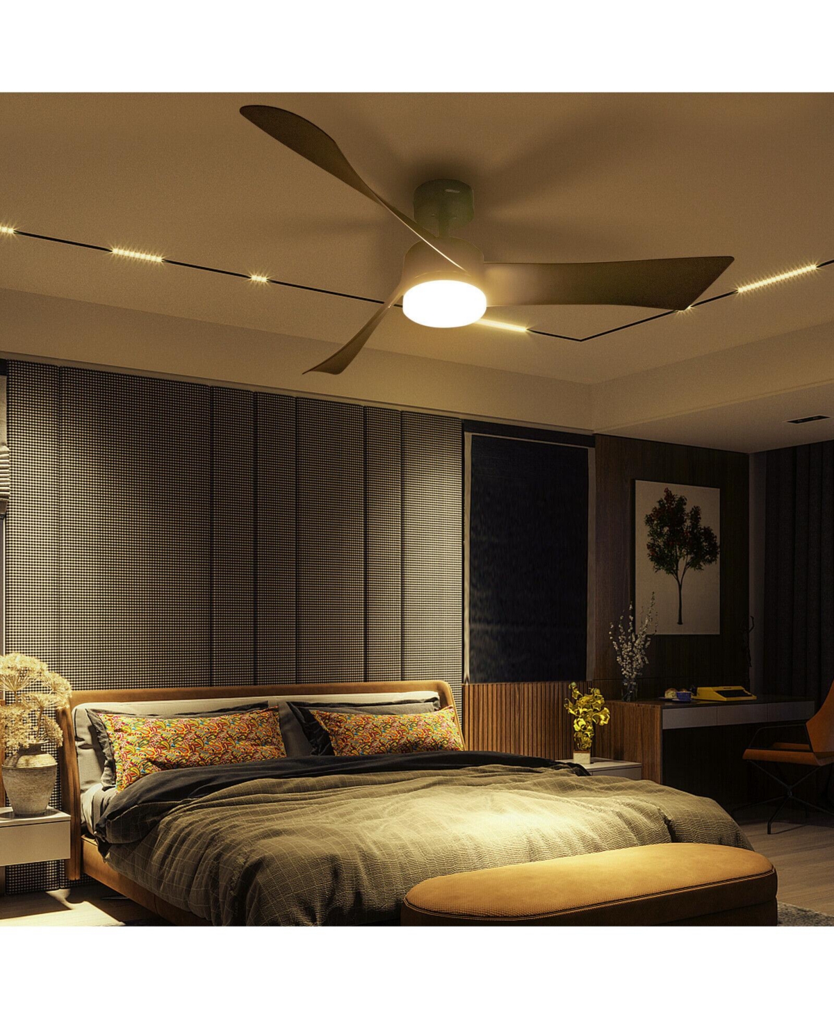 Reversible Ceiling Fan with Light Fixture for Efficient Airflow and Illumination
