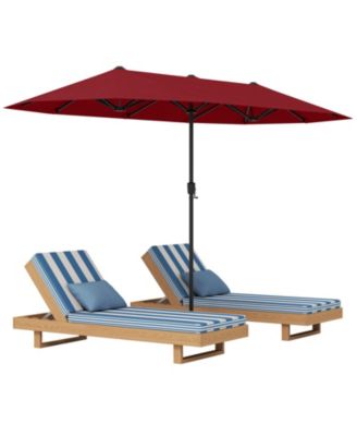 13 FT Double-sided Patio Umbrella Outdoor Large Twin Size Umbrella