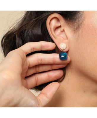 Women's Blue  Stone Drop Earrings