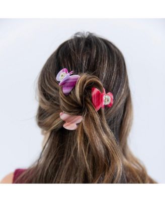 Mini Claw Clip Set - Neon Stripes