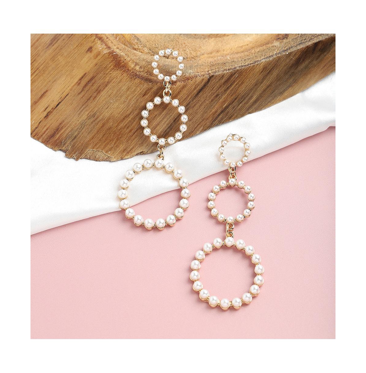 Sohi Women's Snowball Drop Earrings