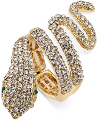 Thalia Sodi - Gold-Tone Pav&eacute; Snake Drama Ring
