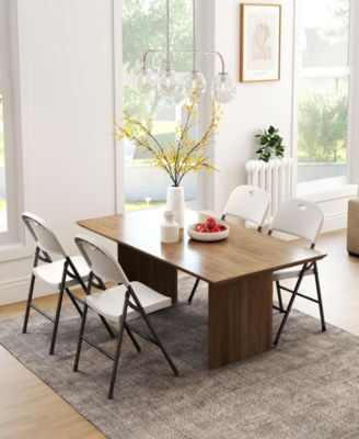 Portable Folding Chair Set with Durable Steel Frame 4 Pack