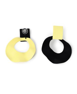 Womens Block Drop Earrings