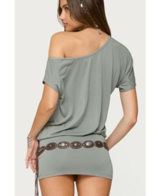 Womens Sevie Off Shoulder Mini Dress