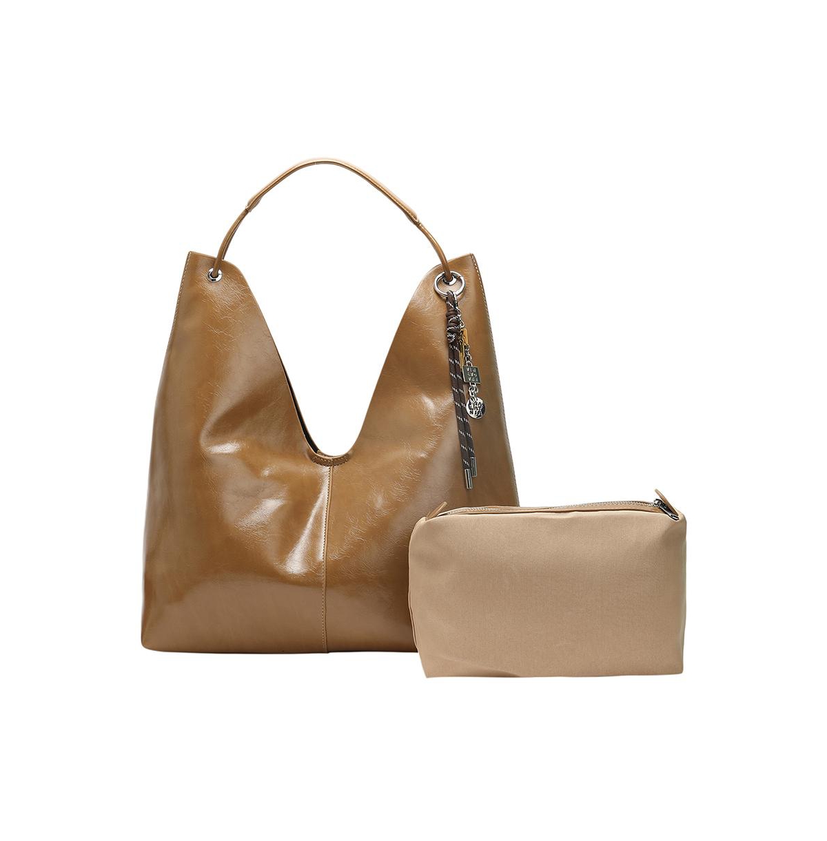 Women's The Large Dayscape Hobo Bag With Pouch - Khaki Beige - Beige