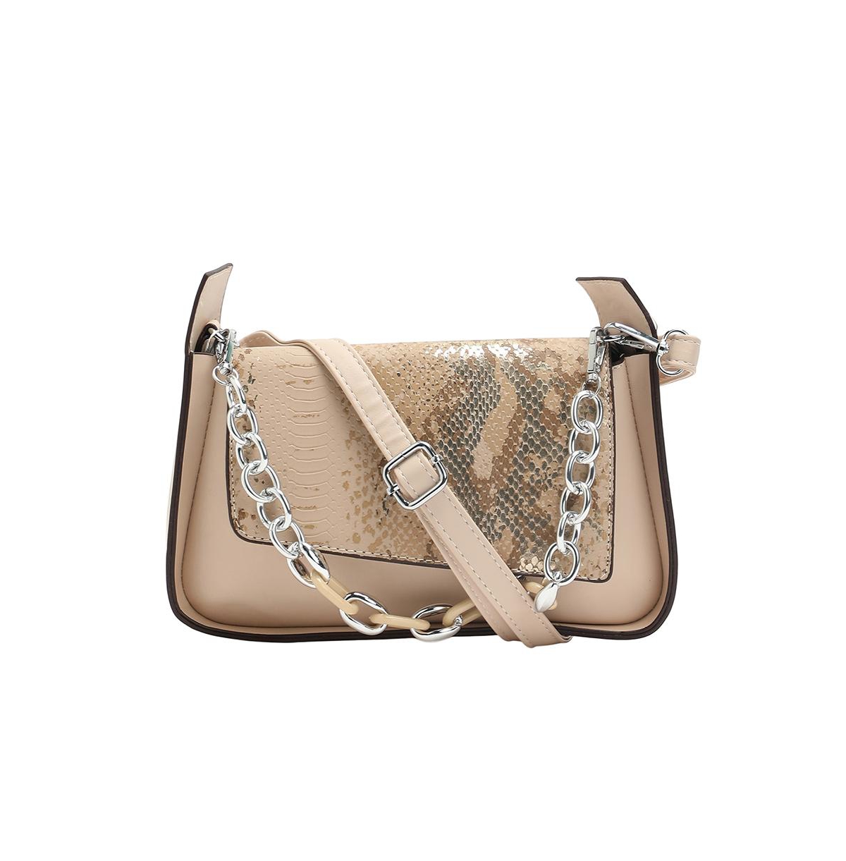 Women's The Coilmark Asymmetric Hand Bag - Ecru Beige - Beige