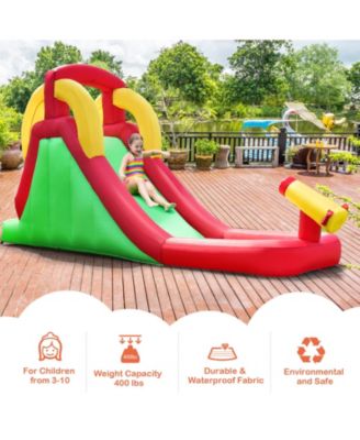 Inflatable Water Slide Bounce House with Climbing Wall Jumper and 480W Blower