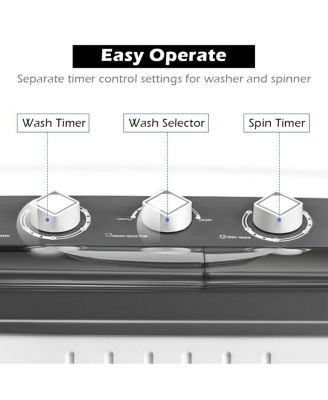 20 lbs Portable Semi-Automatic Twin-tub Washing Machine