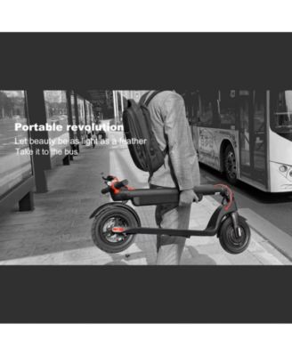 X8 Folding Electric Scooter - 10-Inch Tires, 350W Motor, 32 km/h Speed, 35-45 km Range, Triple Braking System, LED Lights, Waterproof, Portable