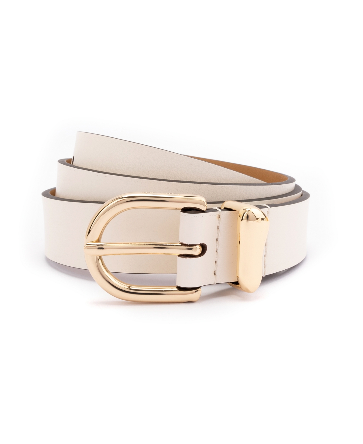 Women's 25mm Molten Metal Keeper Belt - White