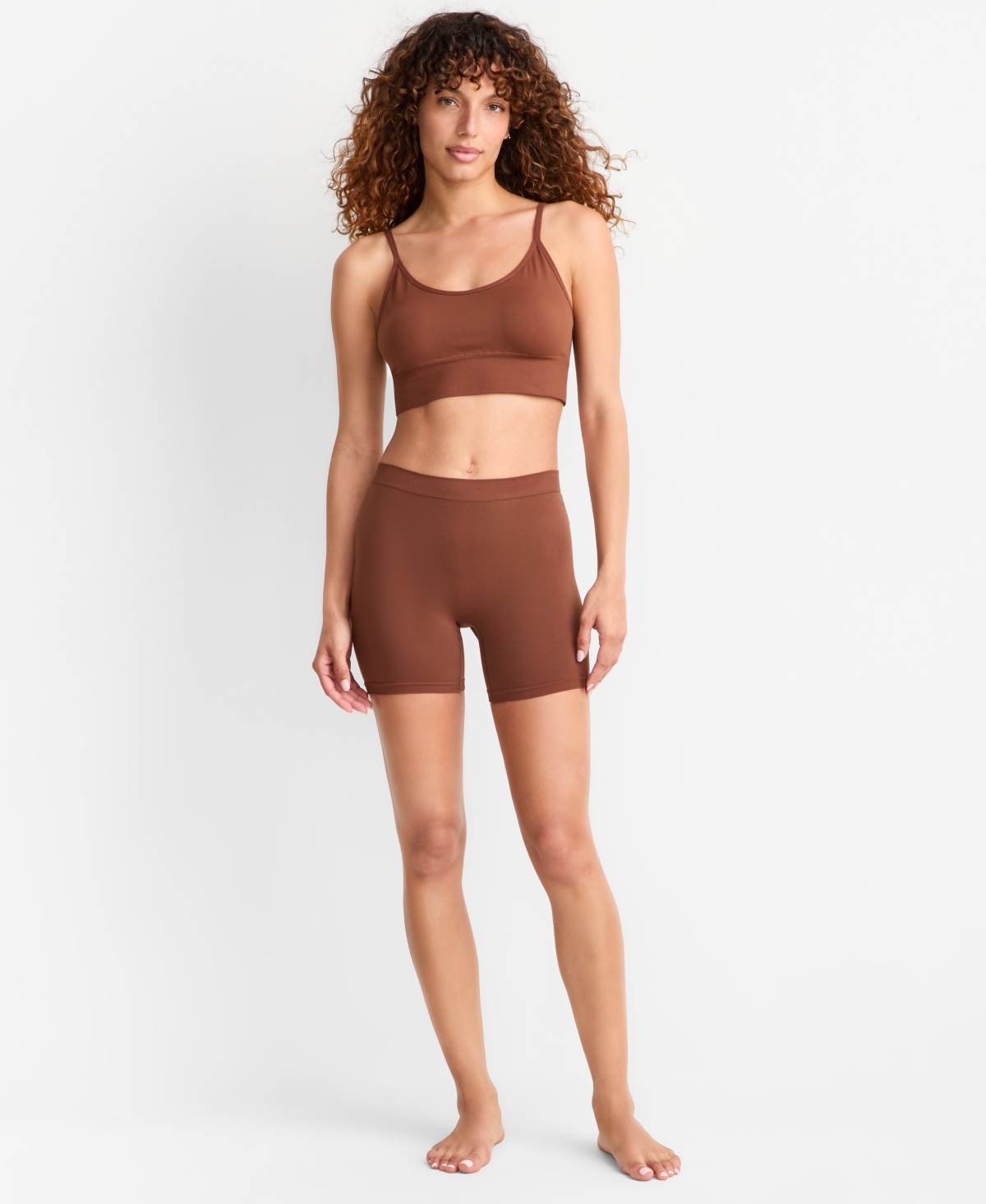 State Of Day Women's Seamless Slip Short, Exclusively At Macy's In Brown