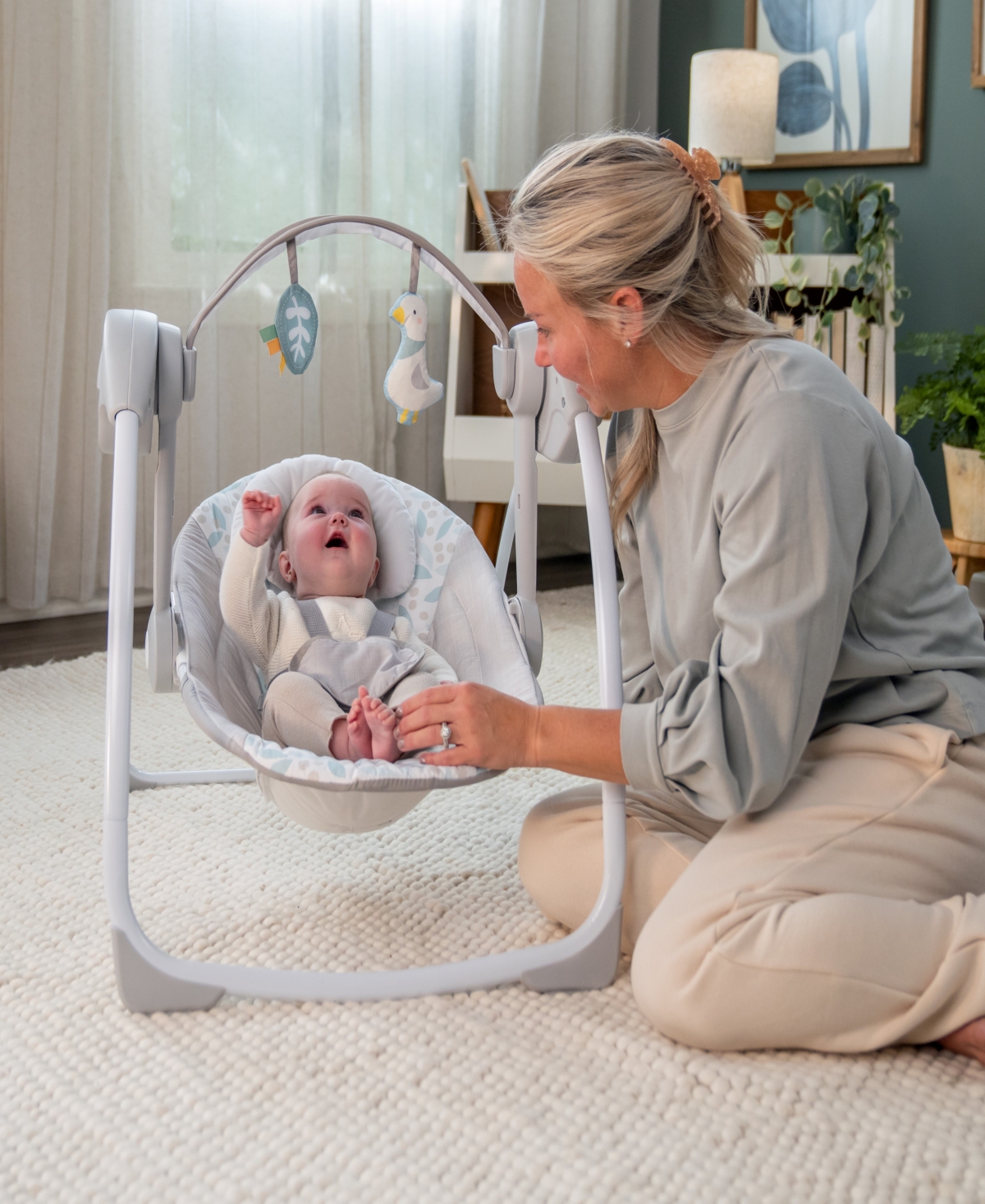 Ingenuity Infant Comfort 2 Go Portable Swing In Gray