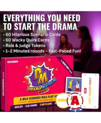 Family Board Games - Improv Card Game  - Roleplay Games for Family Night - Fun Board Game for Kids and Adults