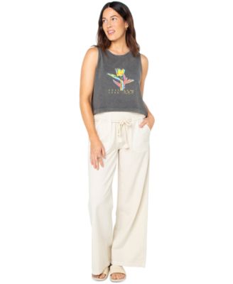 Juniors' Tropicool Paradise Wildflower Cotton Tank Top