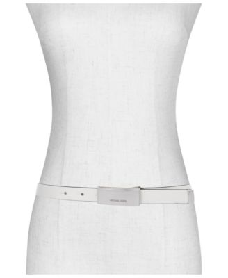 Micheal Kors Women's Plaque Leather Belt