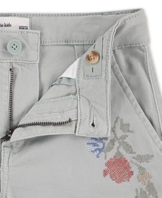 Girls Embroidered Cargo Joggers