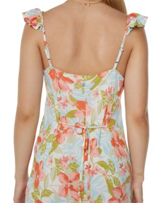 Juniors' Daydreamer Printed Sleeveless Maxi Dress