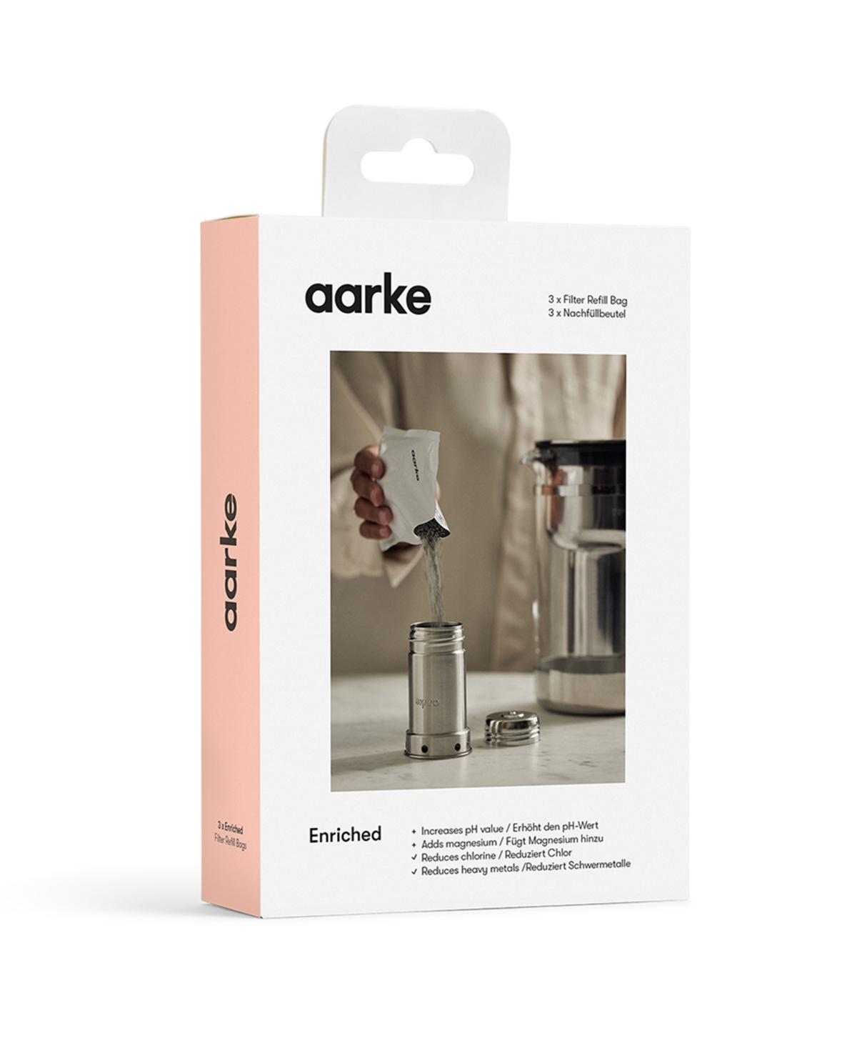 Aarke Enriched Filter Refill Granules, 3-pack In White