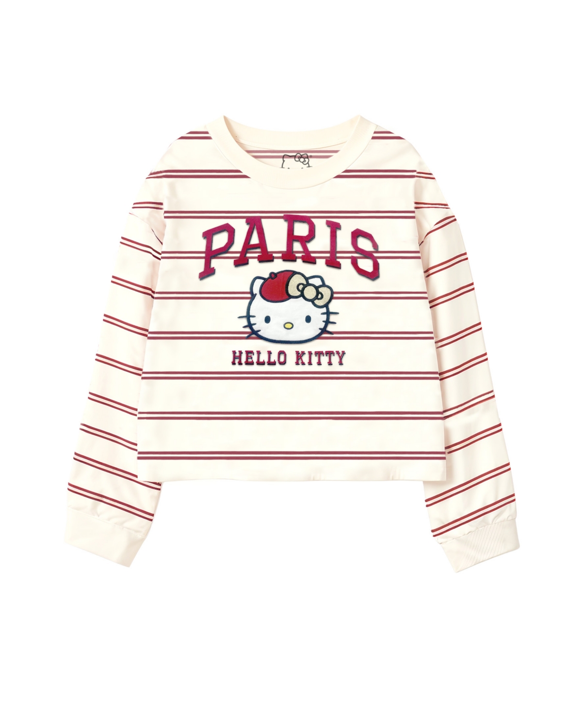Hello Kitty Big Girls Long Sleeve Paris T-shirt In Neutral