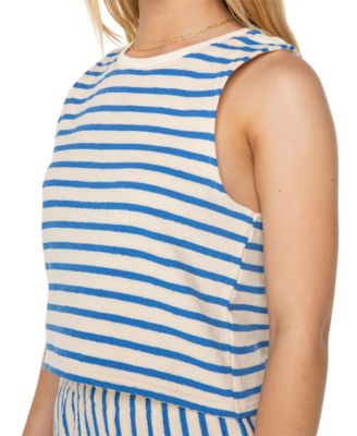 Juniors' Java Stripe Cotton Tank Top