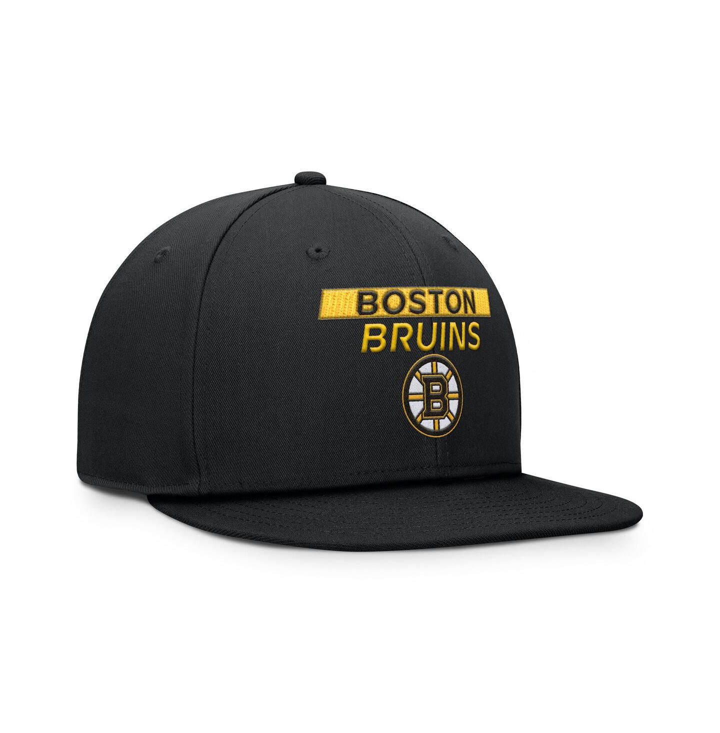 Мужская кепка Fanatics Black Boston Bruins Authentic Pro Prime Snapback Hat — фото 3