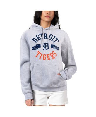 Women's Heather Gray Detroit Tigers City Graphic Pullover Hoodie