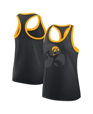 Nike - Women's Black Iowa Hawkeyes Primetime Racerback Tri-Blend Tank Top