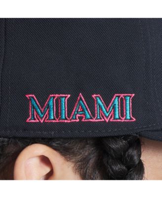 Men's Black Miami Marlins 2025 City Connect Performance Adjustable Hat