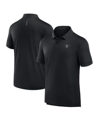 Fanatics - Men's Black Las Vegas Raiders Front Office Move Mono Polo Shirt