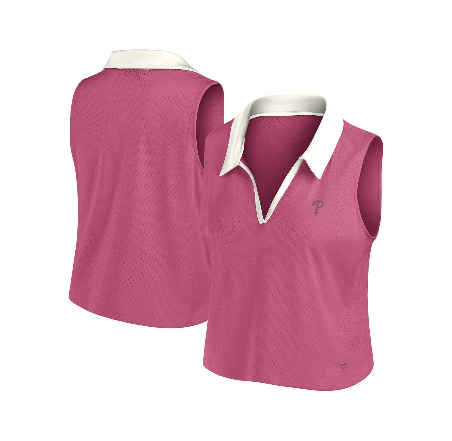 Women's Pink Philadelphia Phillies Studio Wellness V-Neck Tank Top