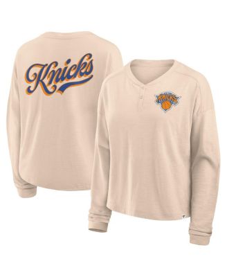 Fanatics - Women's&nbsp;Natural New York Knicks Boxed Out Drop Fashion Long Sleeve T-Shirt