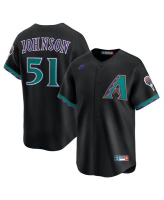 Nike - Men's Randy Johnson Black Arizona Diamondbacks Throwback Cooperstown Collection Limited Jersey
