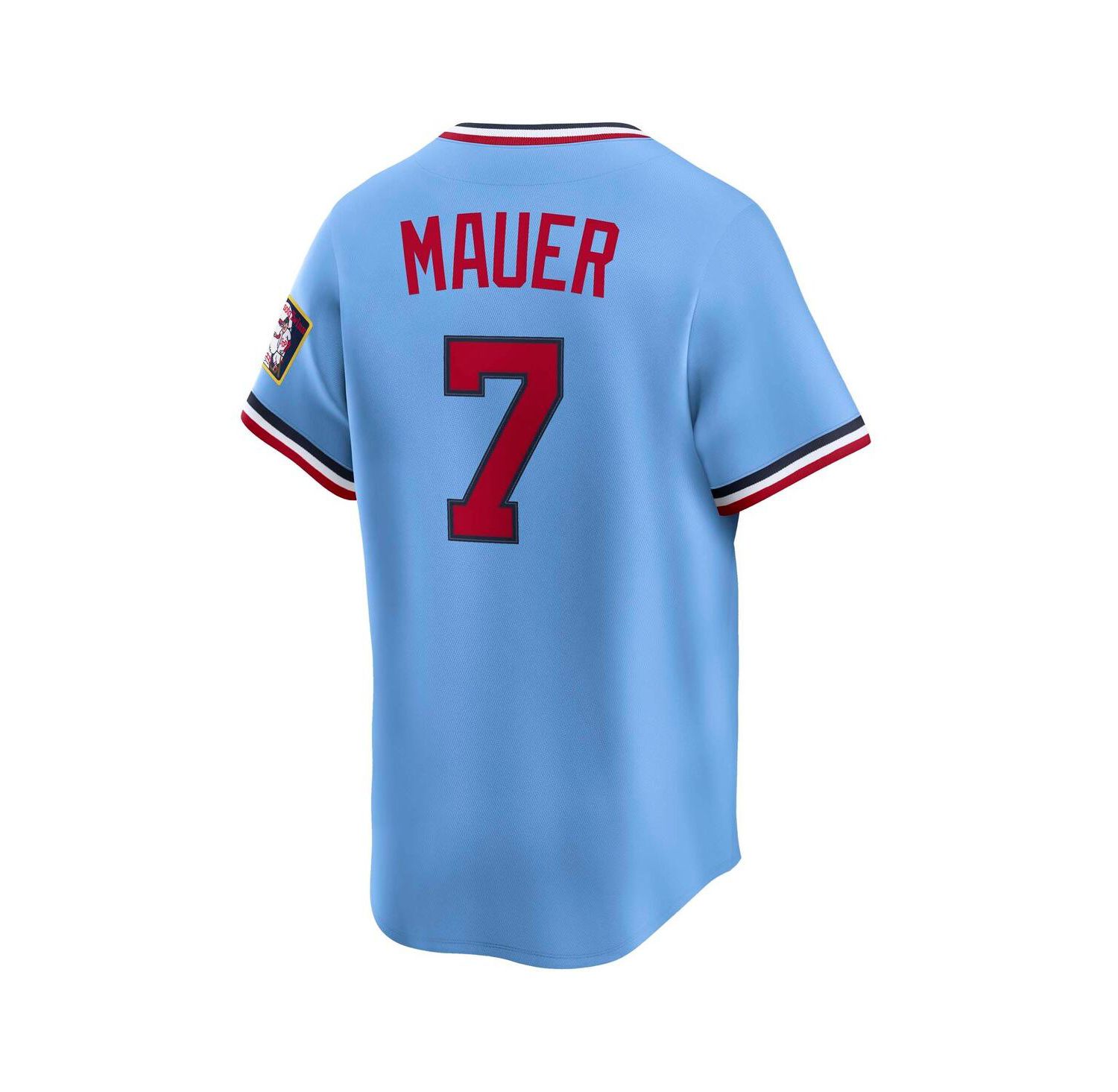 Men's Joe Mauer Light Blue Minnesota Twins Throwback Cooperstown Collection Limited Jersey