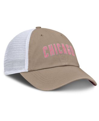 Men's and Women's Khaki/White Chicago Cubs Club Trucker Adjustable Hat