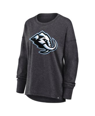 Women's Heather Charcoal Utah Mammoth Primary Logo Legacy Long Sleeve T-Shirt