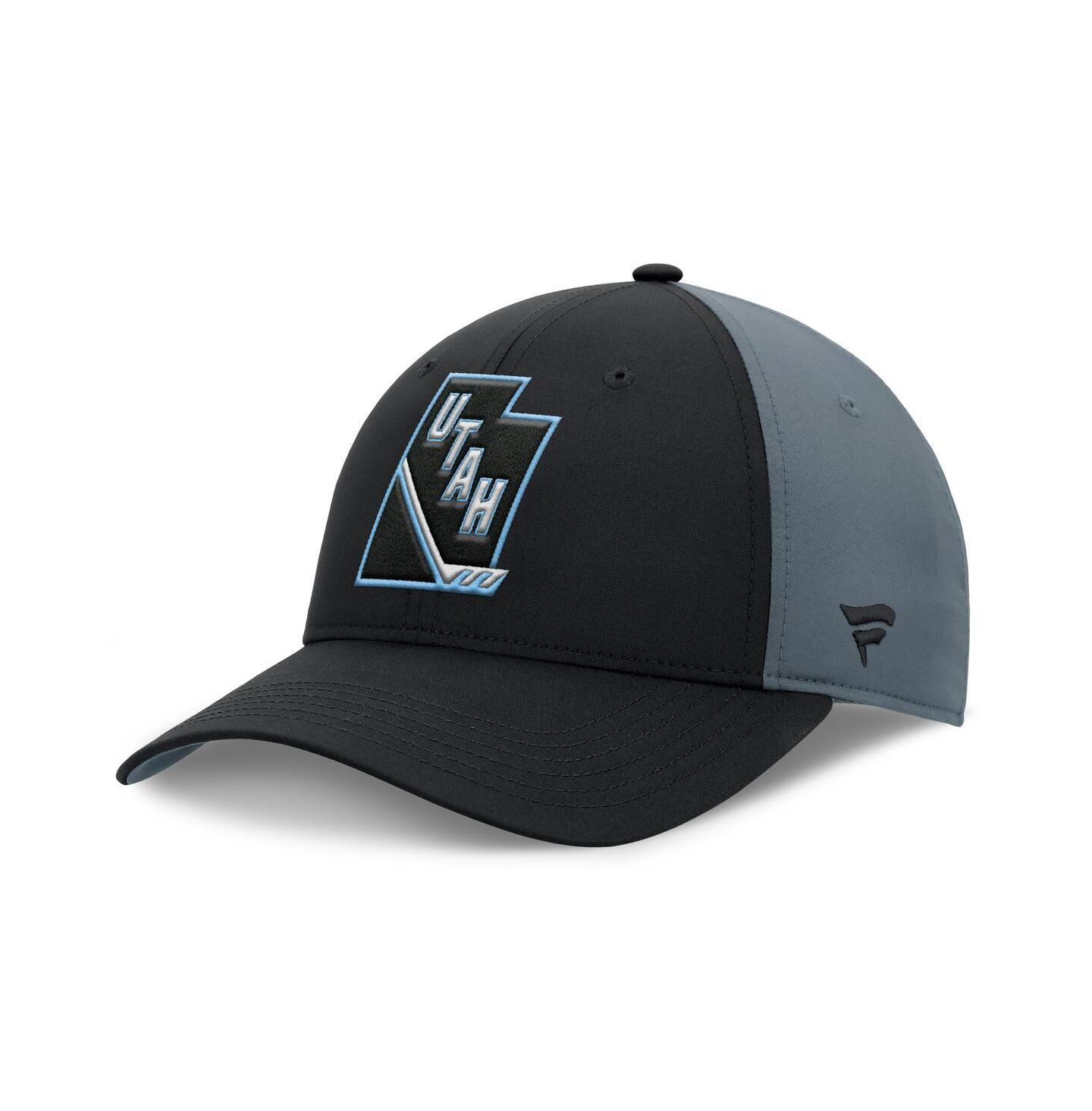 Мужская кепка Fanatics Black/Charcoal Utah Mammoth Utah Badge Adjustable Hat — фото 3