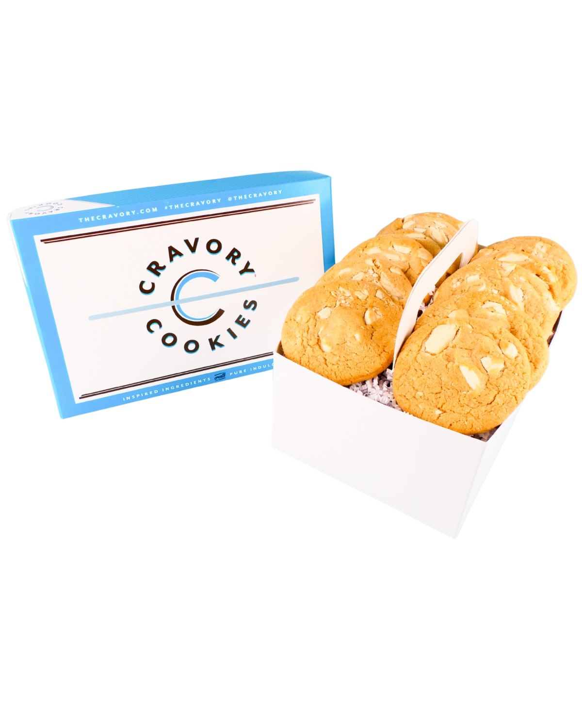 The Cravory Salted Caramel Cookies Gift Box, 12 Cookies In Yellow